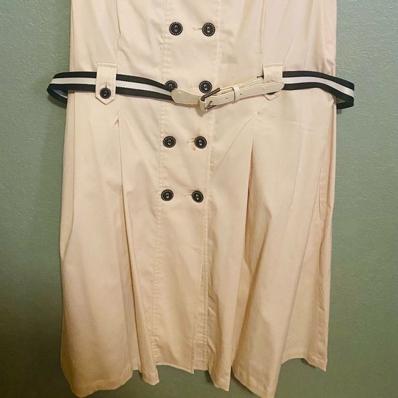 COPY - Missphit (Modcloth) Cream Vintage Sailor Dress with Belt 2X - Picture 2 of 4